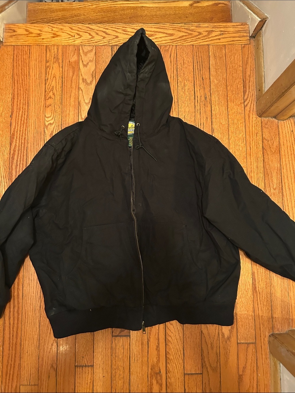 Cabela's Black Hooded Bomber-Style Jacket